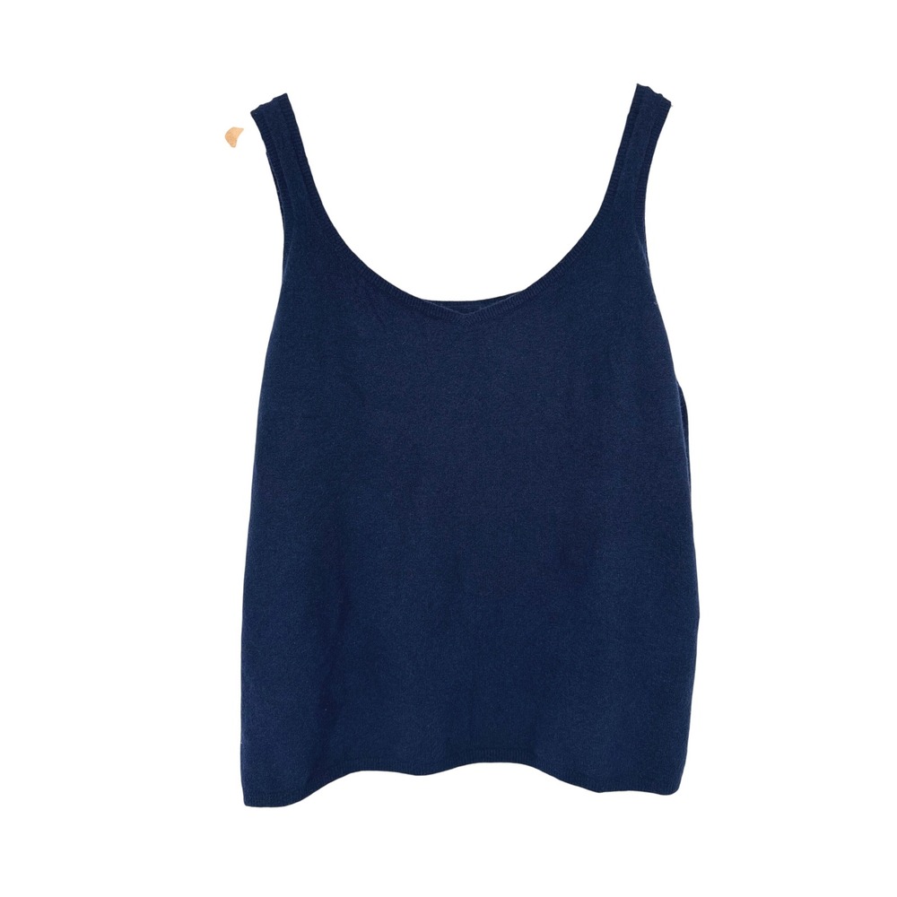 Simply Vera Vera Wang Tank Top Womens XL Navy Blue Luxe Cashmere Blend Layering